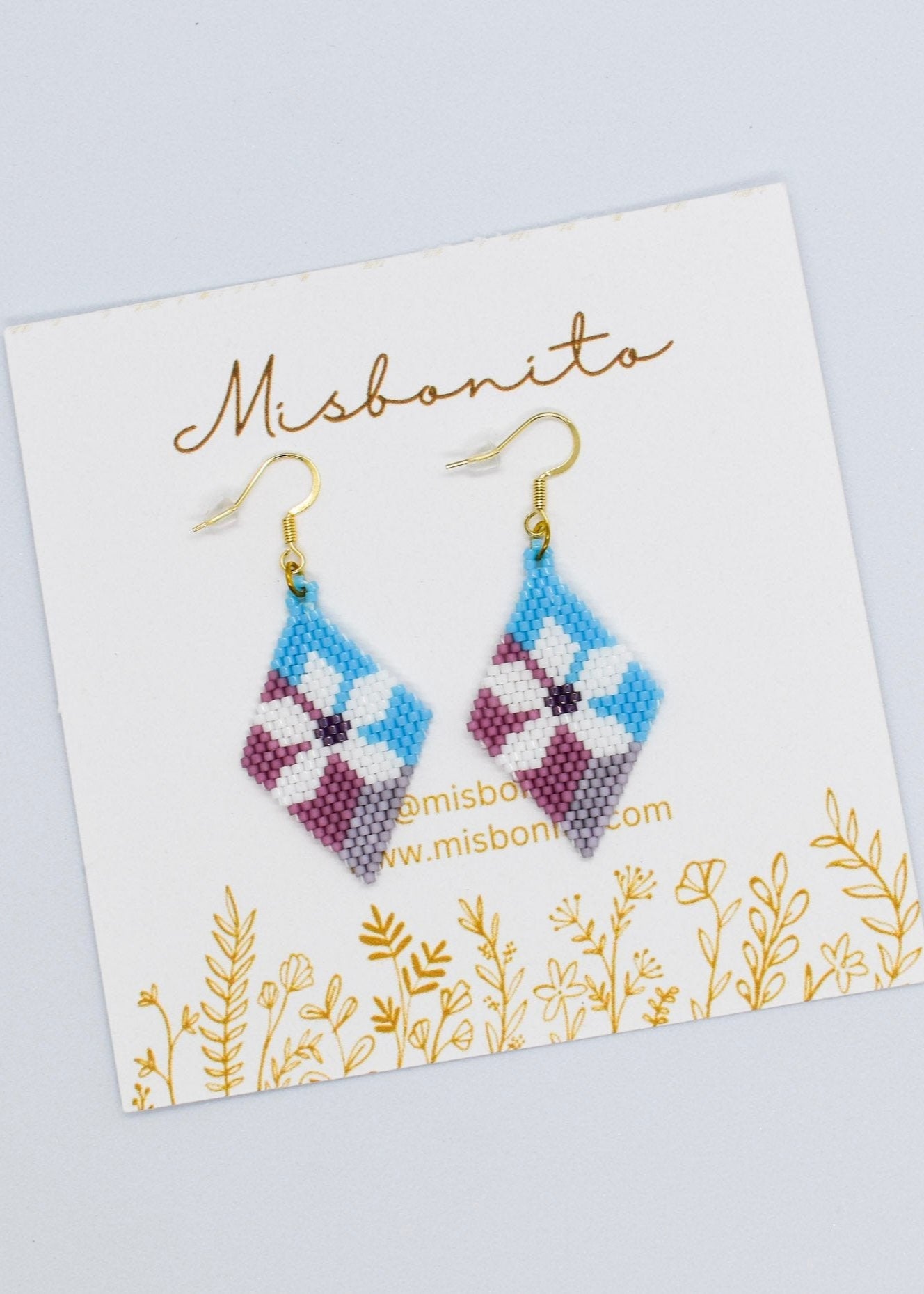 FLOWER EARRINGS BEADED