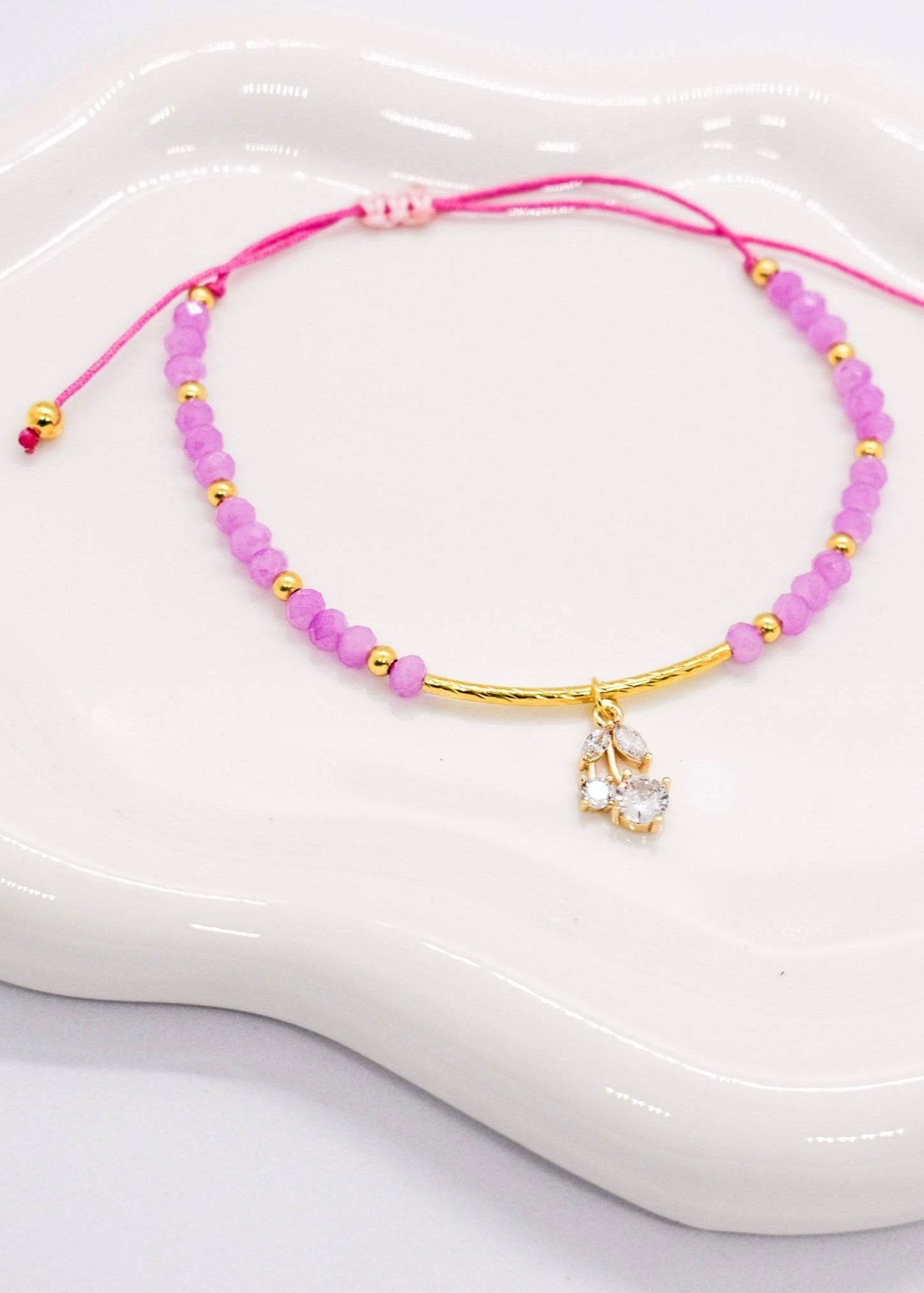 fuccia tube bracelet