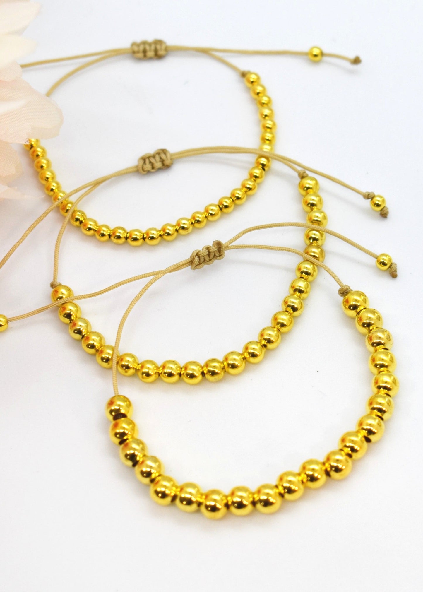 Golden beads bracelets