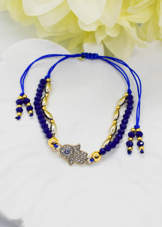 hamsa hand crystal bracelet