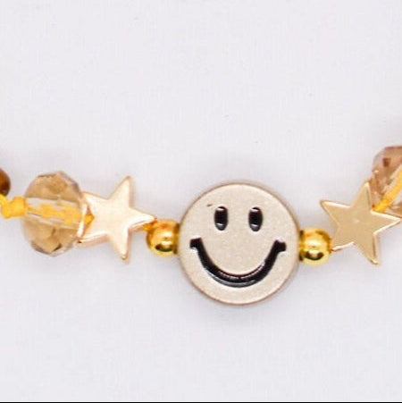 happy face and stars bracelet