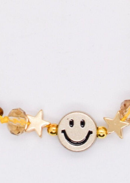 happy face and stars bracelet