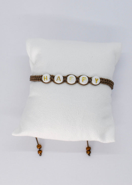 HAPPY Macrame Bracelet