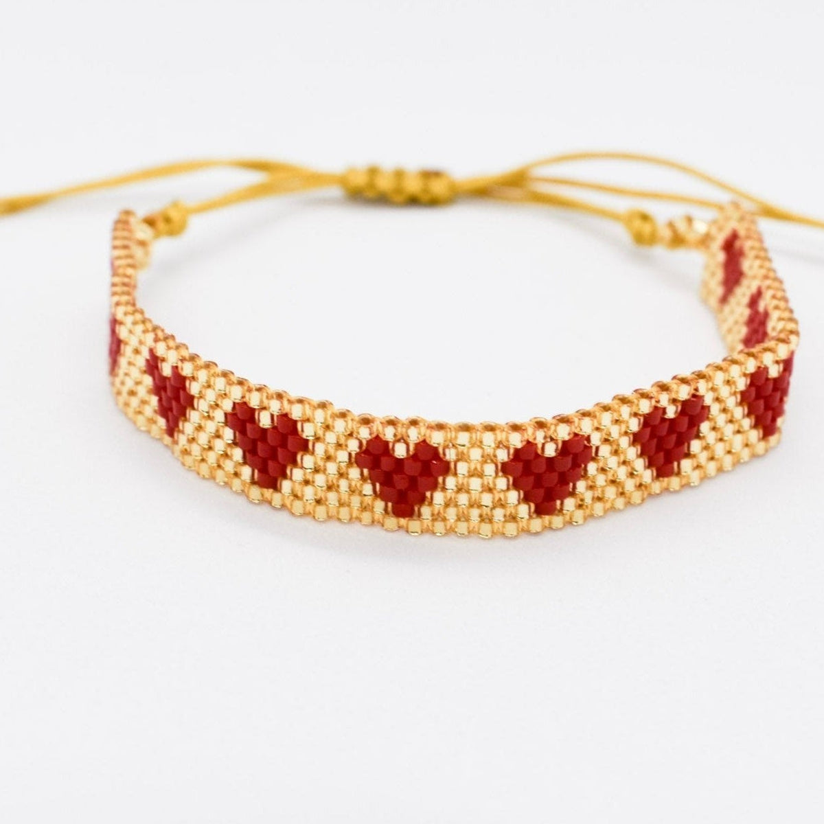 heart black bracelet reds