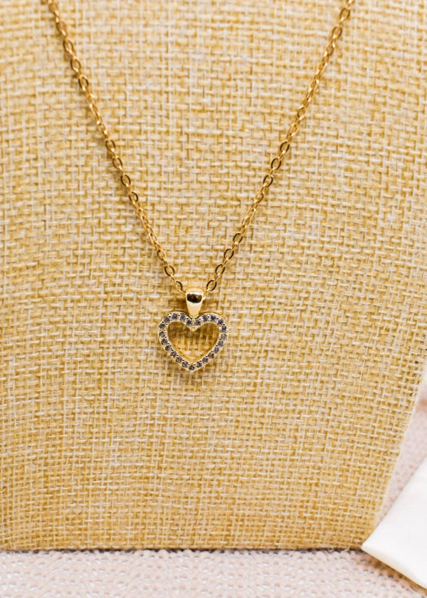 heart strass necklace