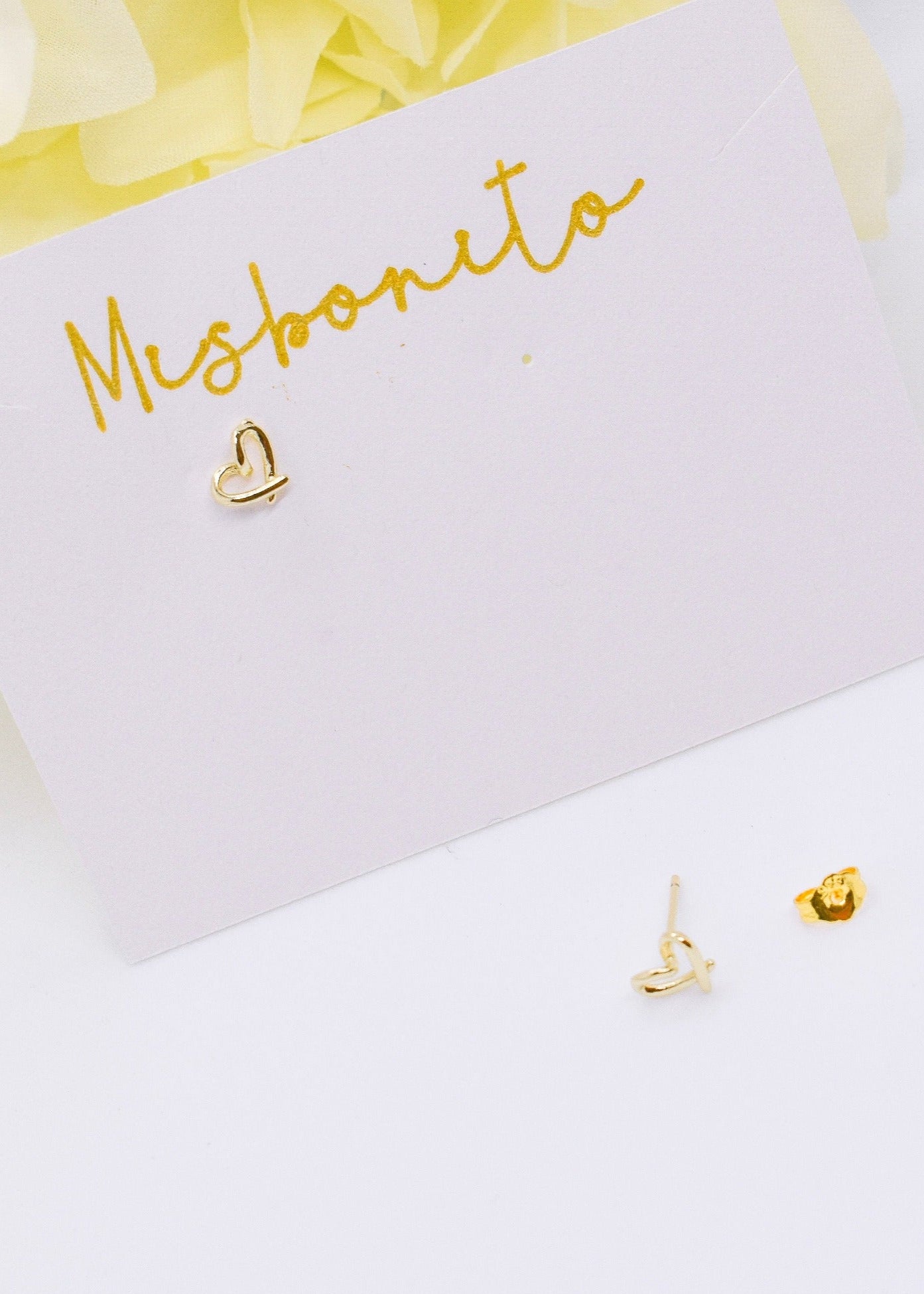 heart stud earrings