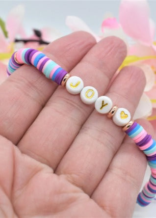 joy heishi beads bracelet