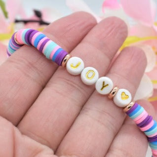 joy heishi beads bracelet