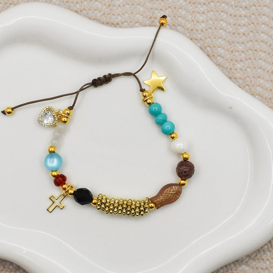 life of Jesus bracelet on white tray