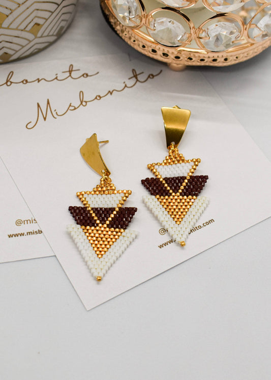 modern triangle earrings
