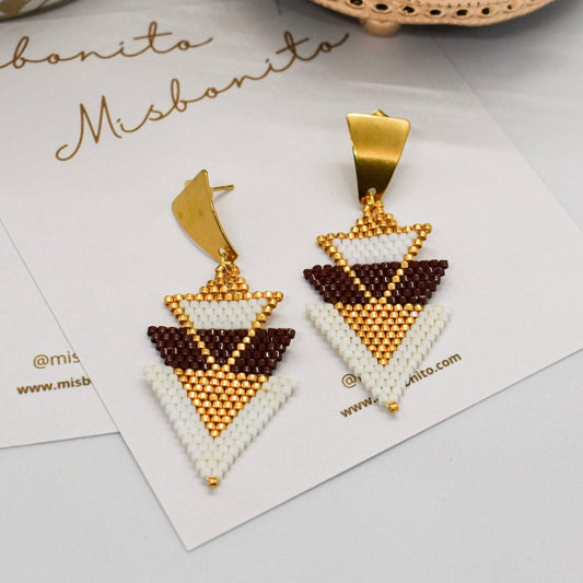 modern triangle earrings
