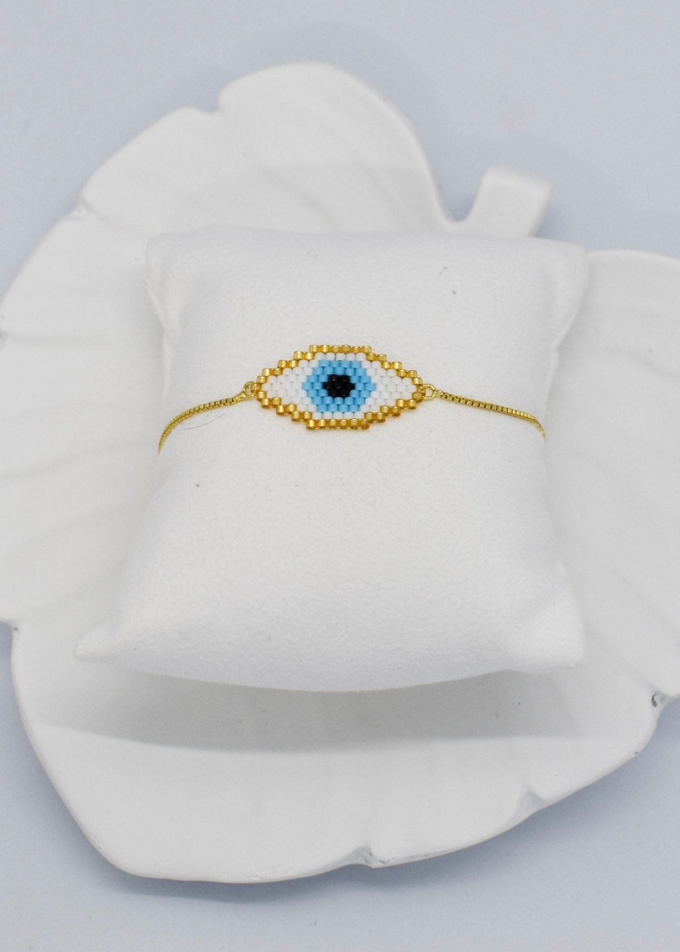 oval bracelet evil eye