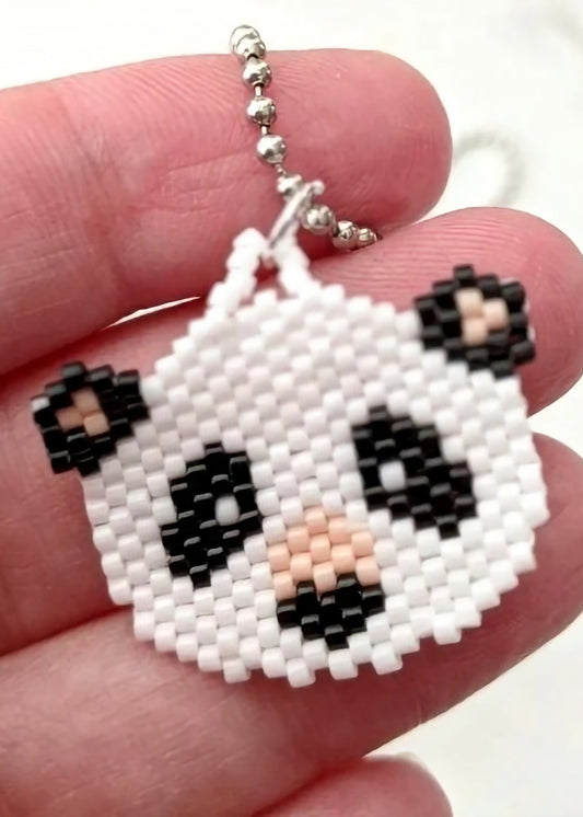Beaded panda necklace
