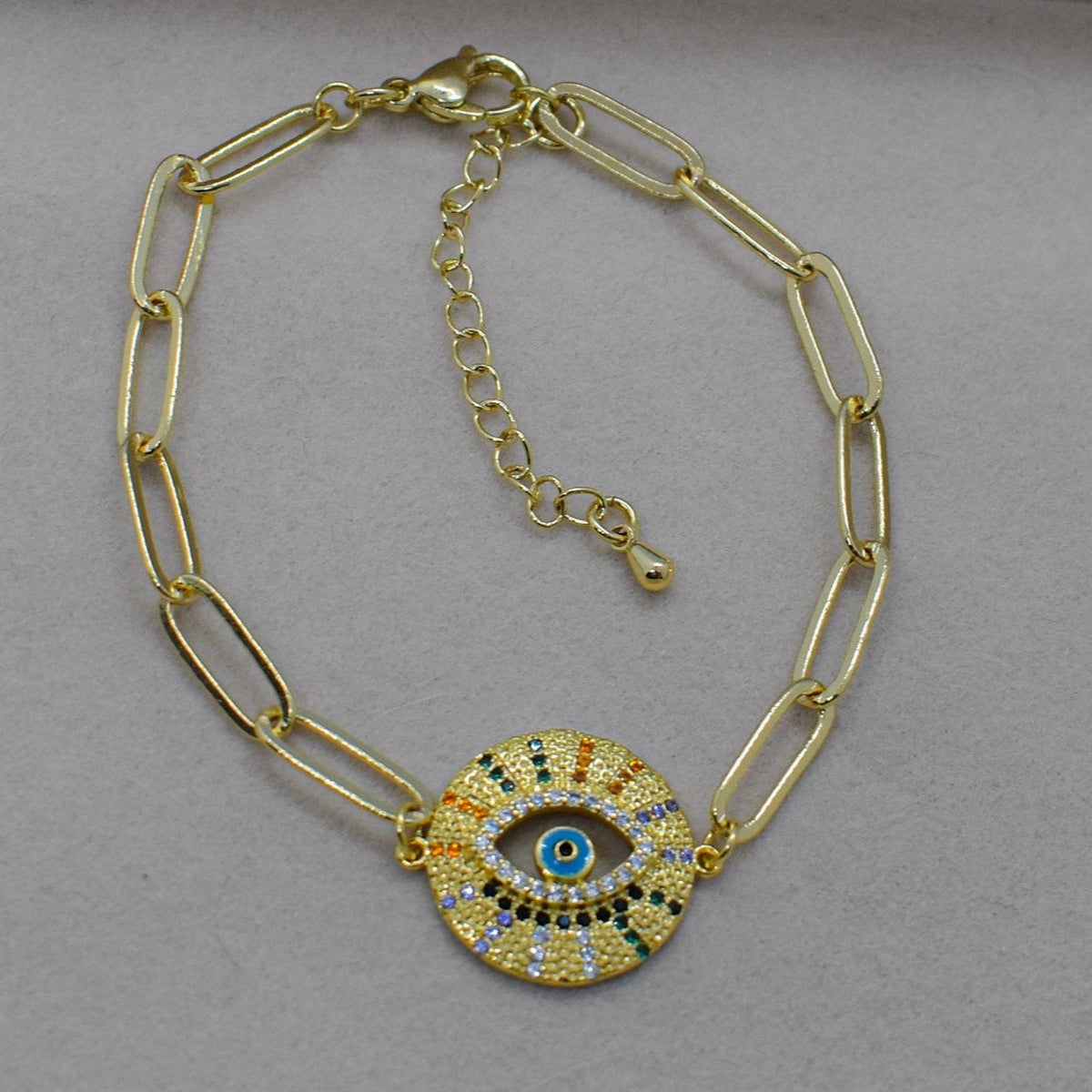 paperclip evil eye bracelets
