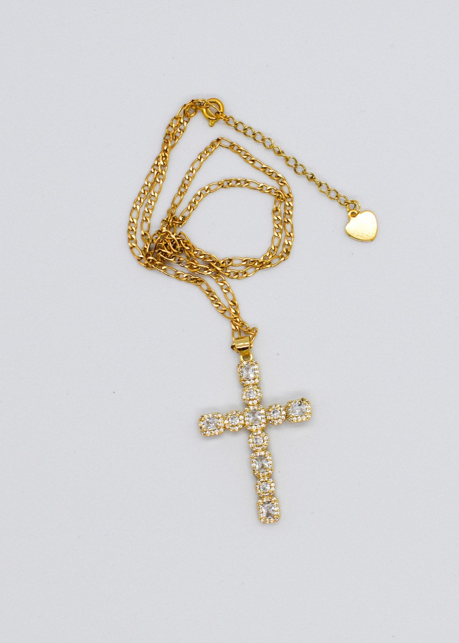 pave cross necklace
