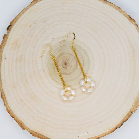 pearl dangle earrings