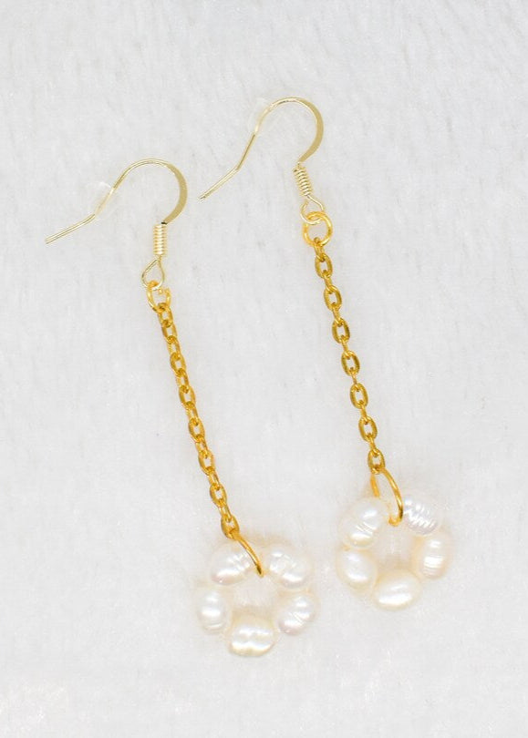 pearl dangle earrings