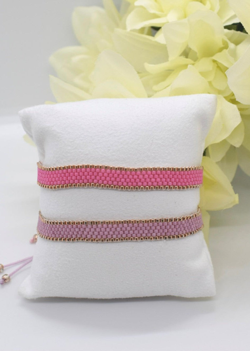 pink and purple bracelets