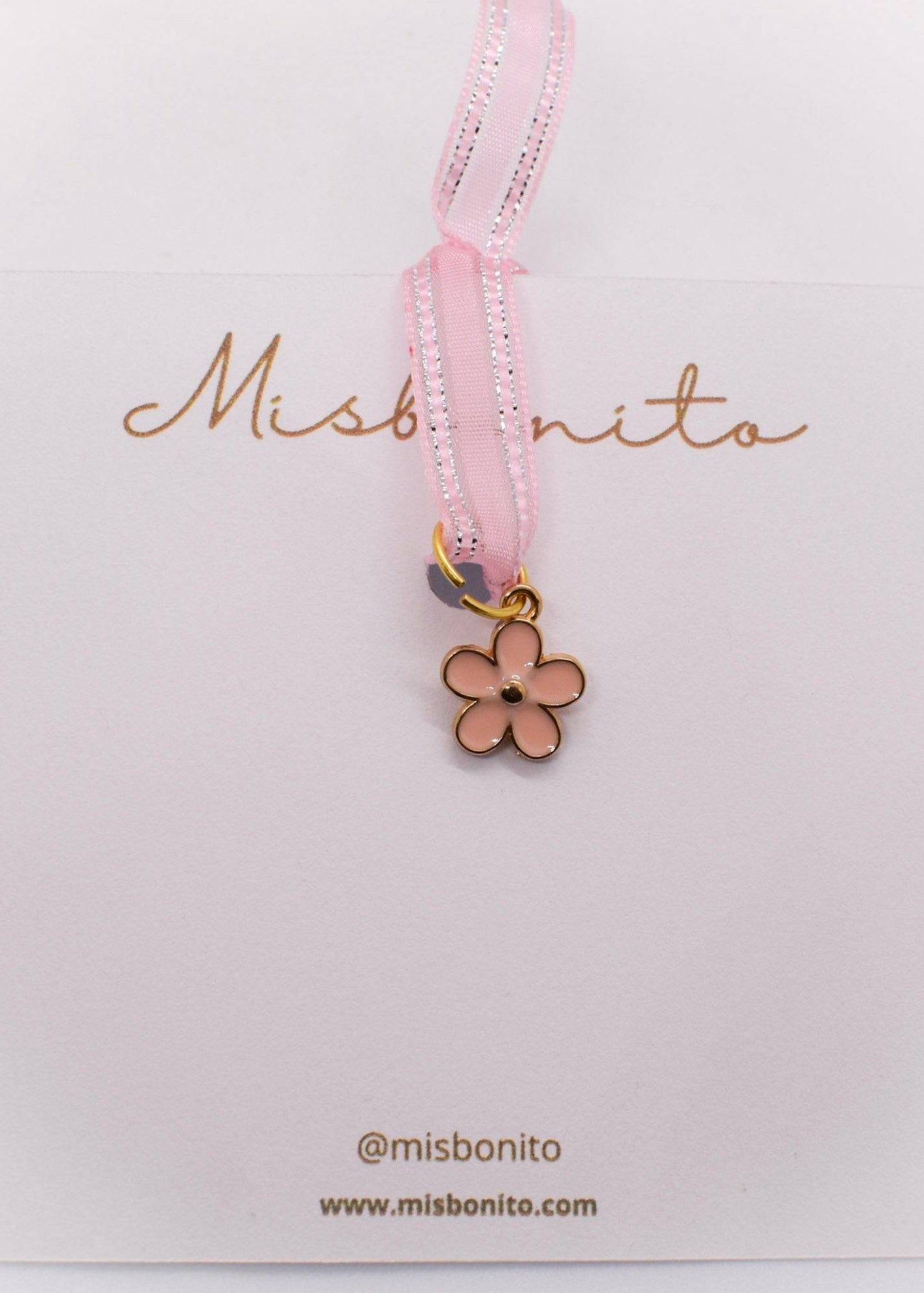 pink floral charm