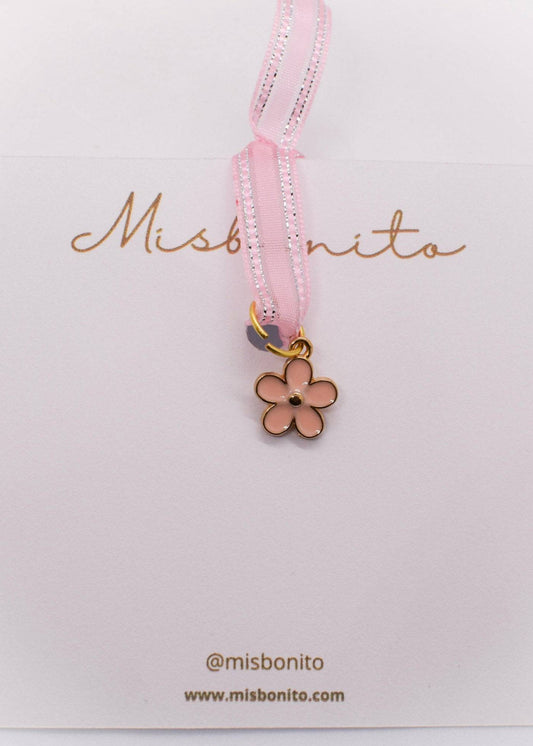 pink floral charm