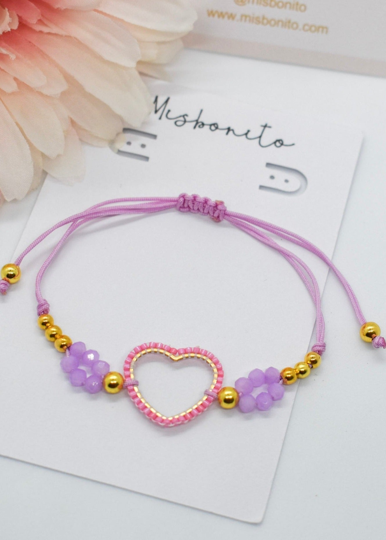 Pink heart bracelet