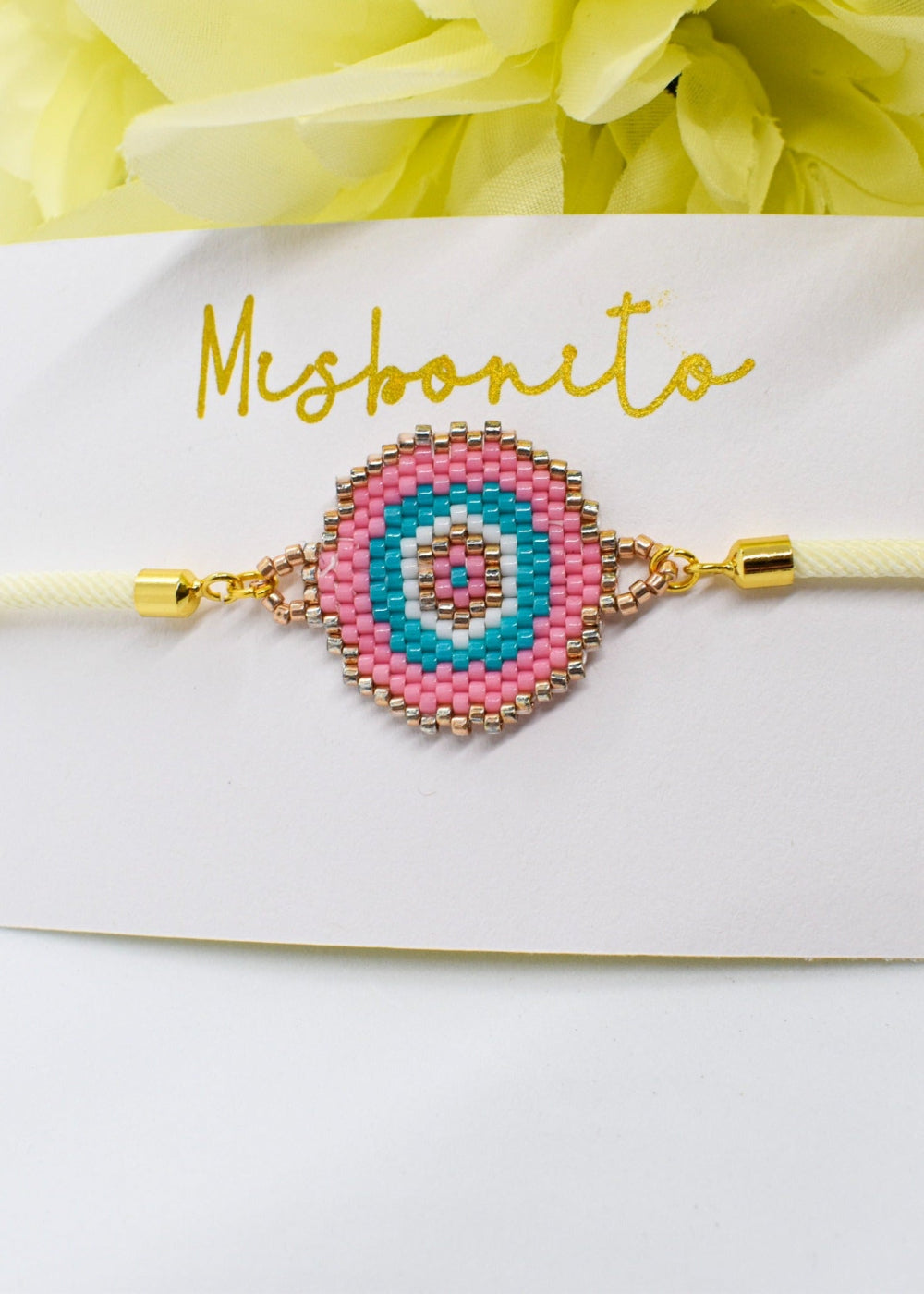 pink evil eye bracelet