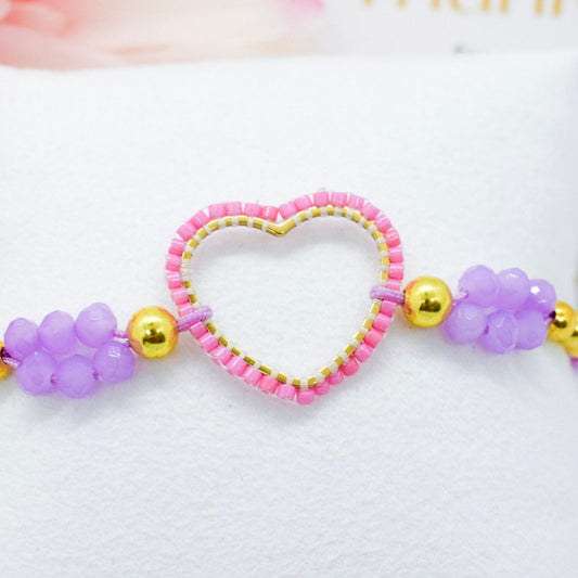 Pink heart bracelet