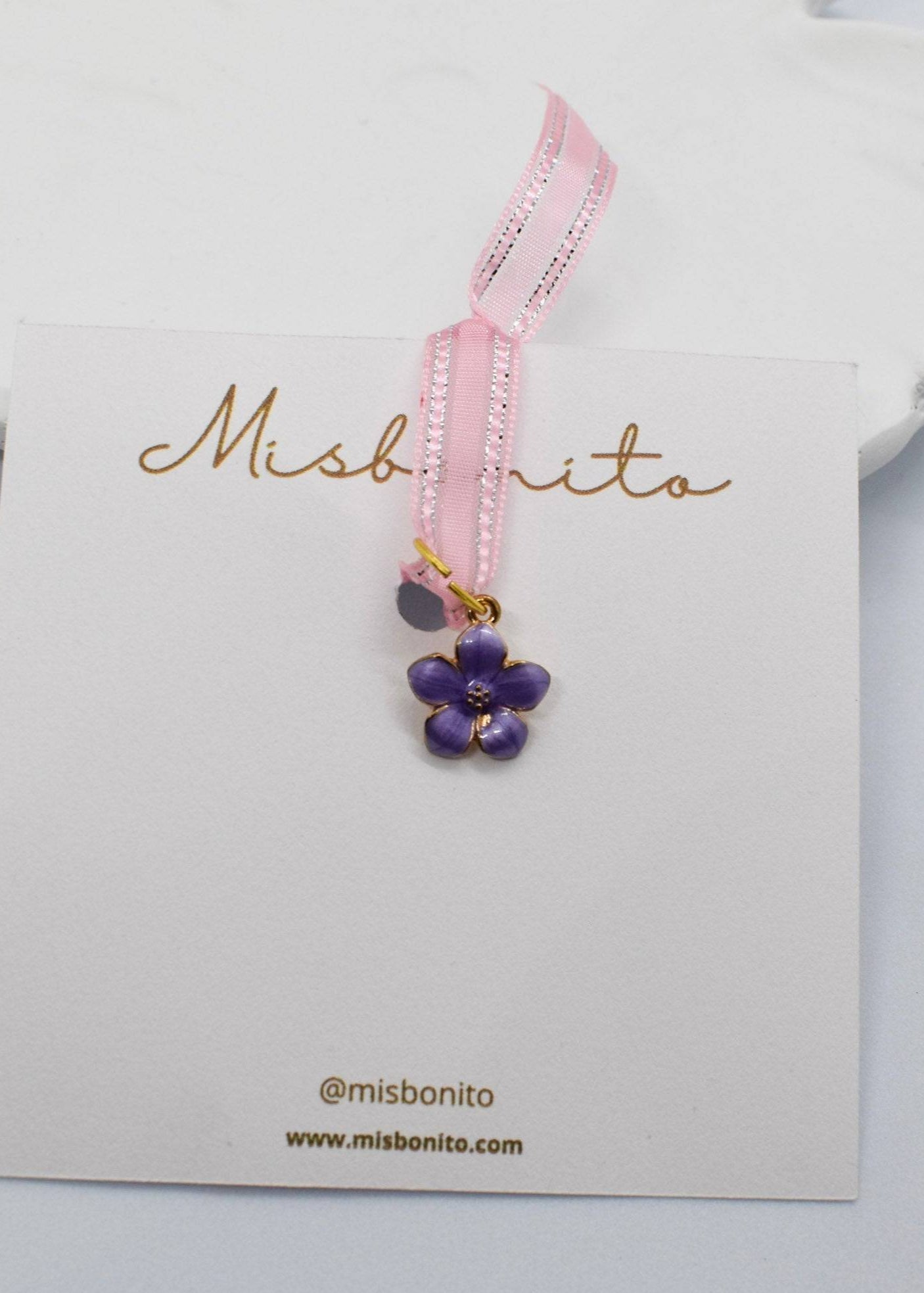 purple flower charm