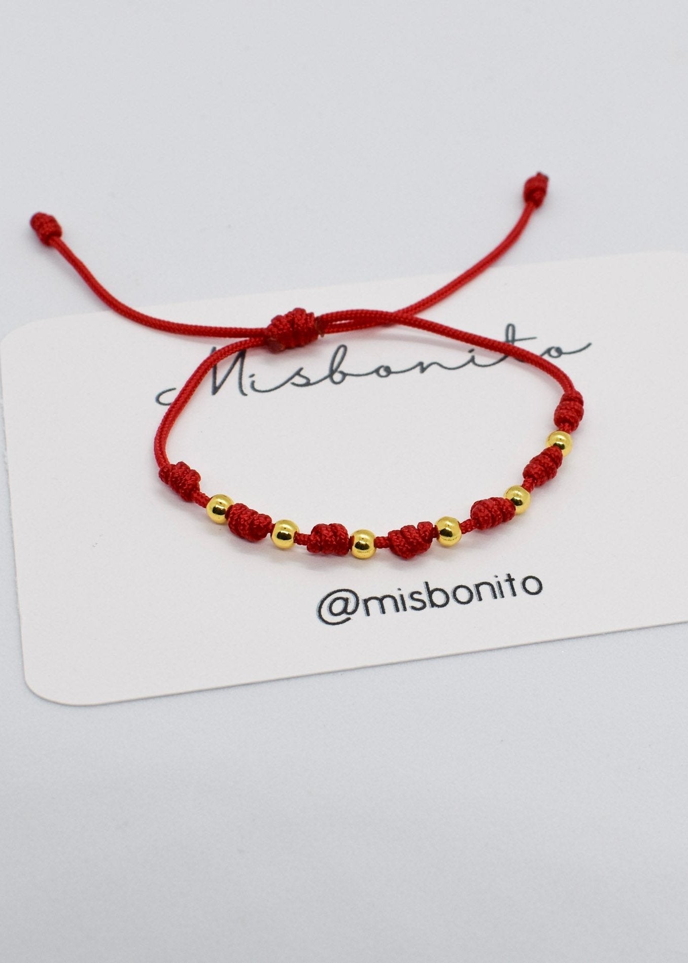 seven knots with golde beads bracelets