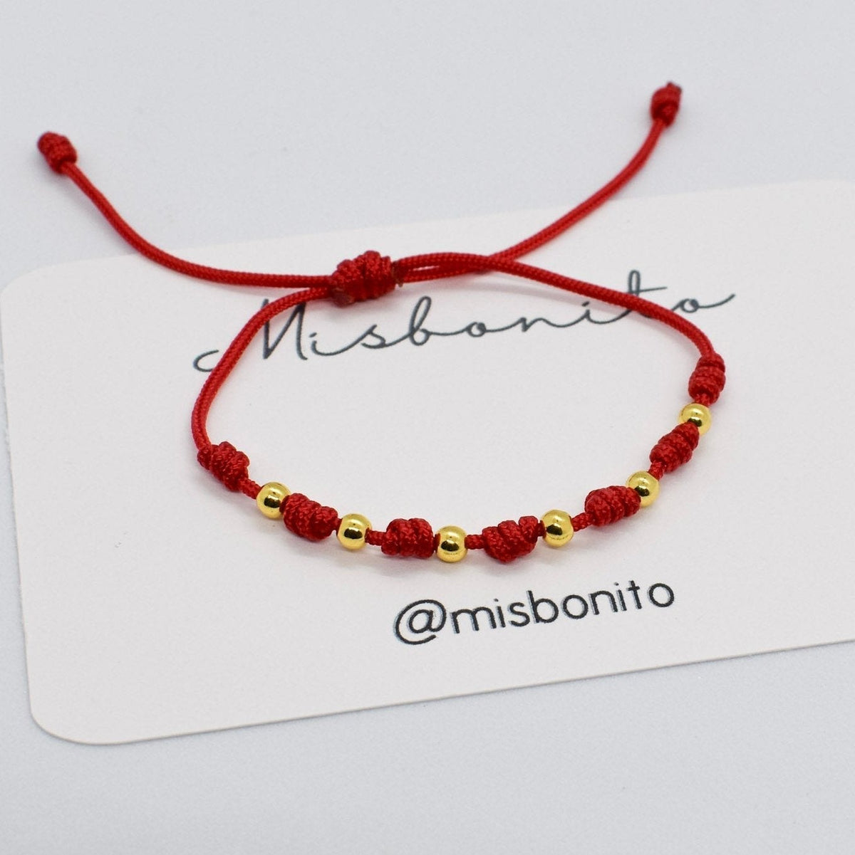 seven knots with golde beads bracelets