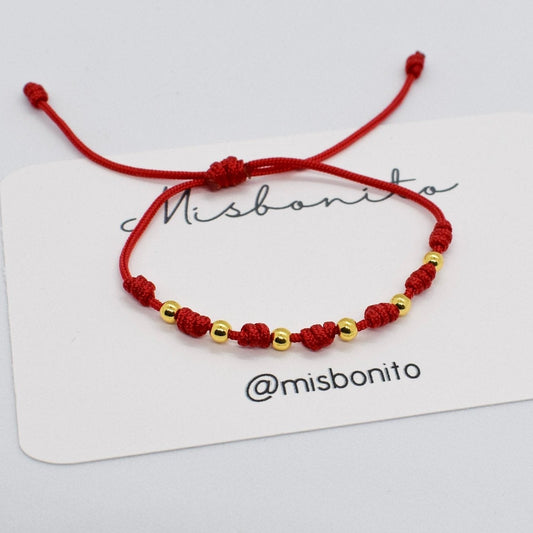 seven knots with golde beads bracelets