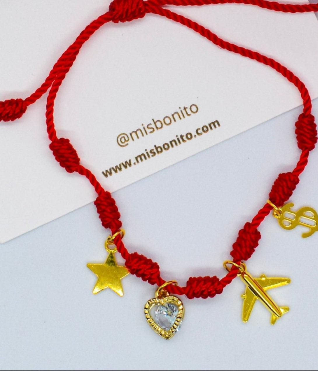 seven knots with heart charm