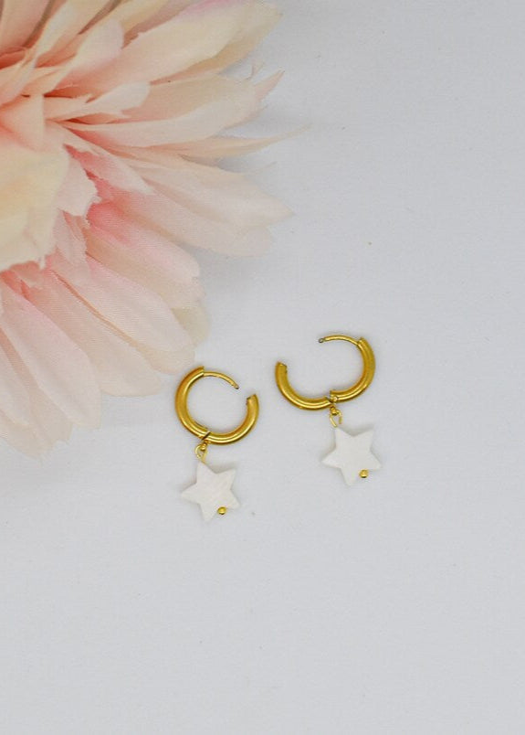 star hoop earrings