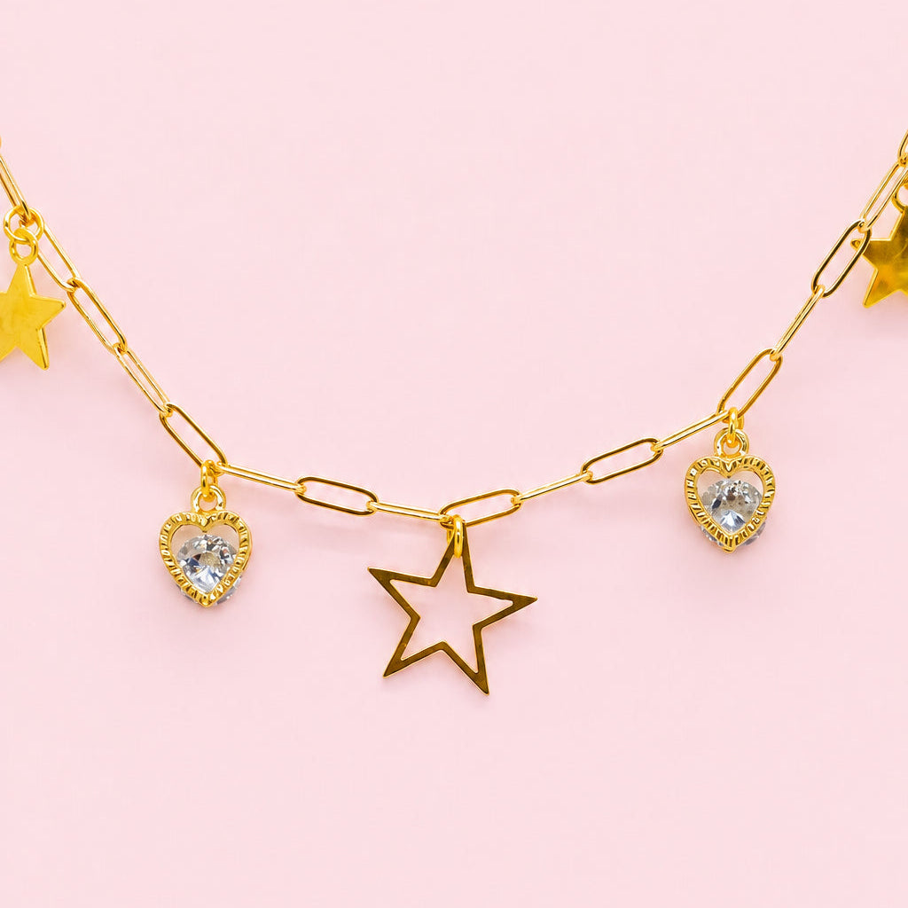 Stars and heart necklace