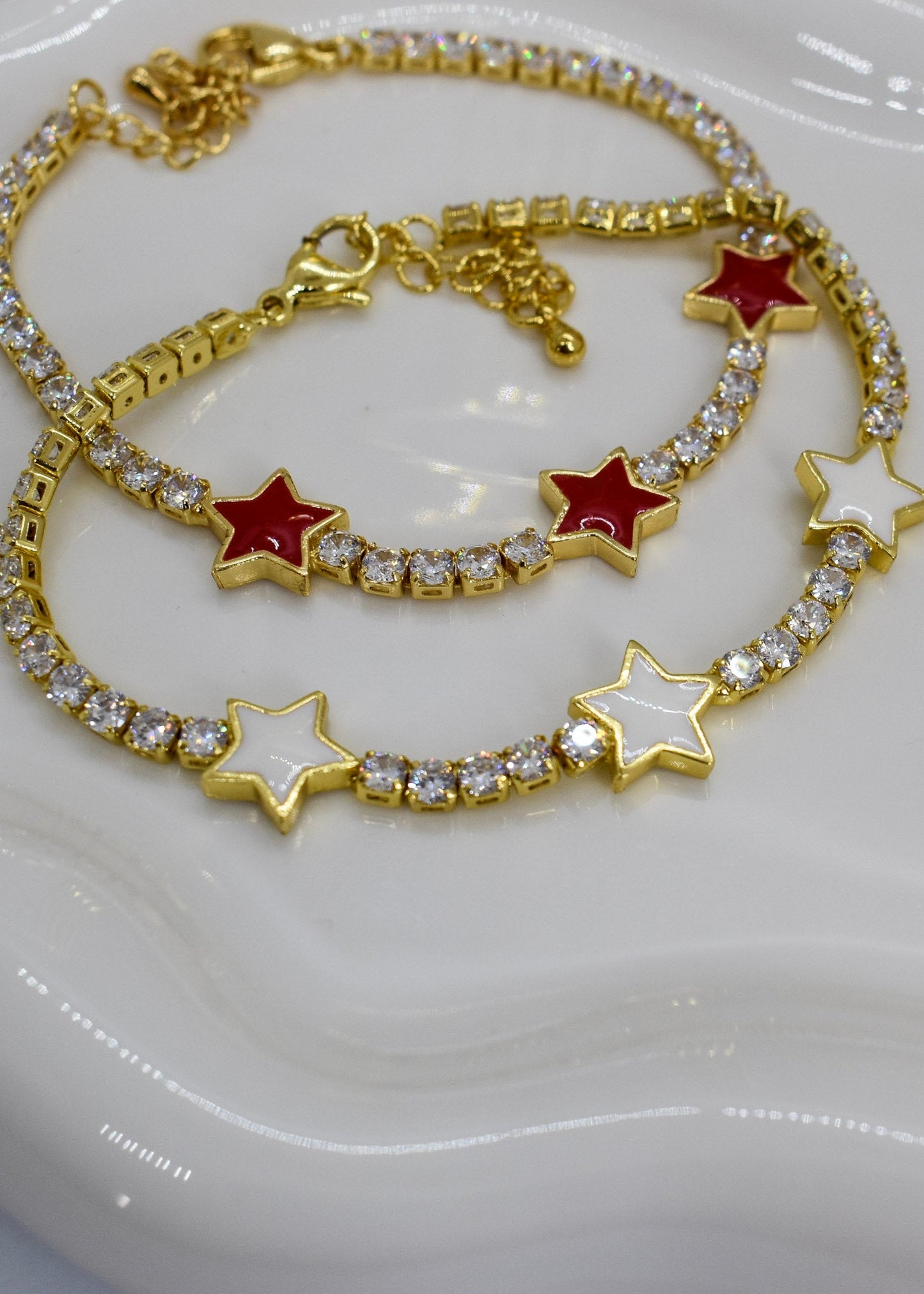 strass and stars bracelets