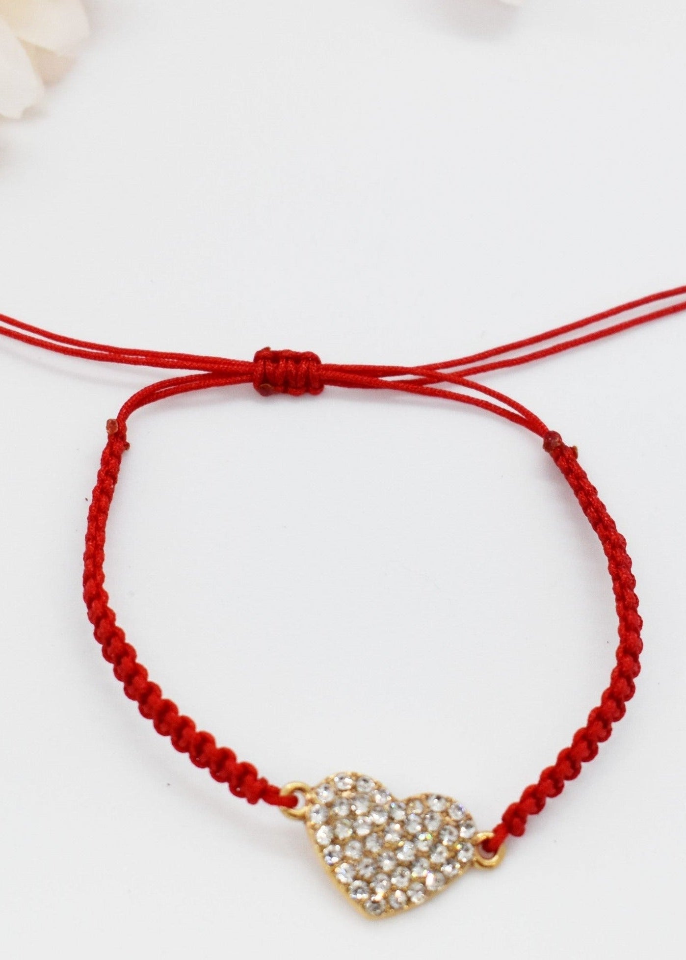 Heart strass macrame bracelets