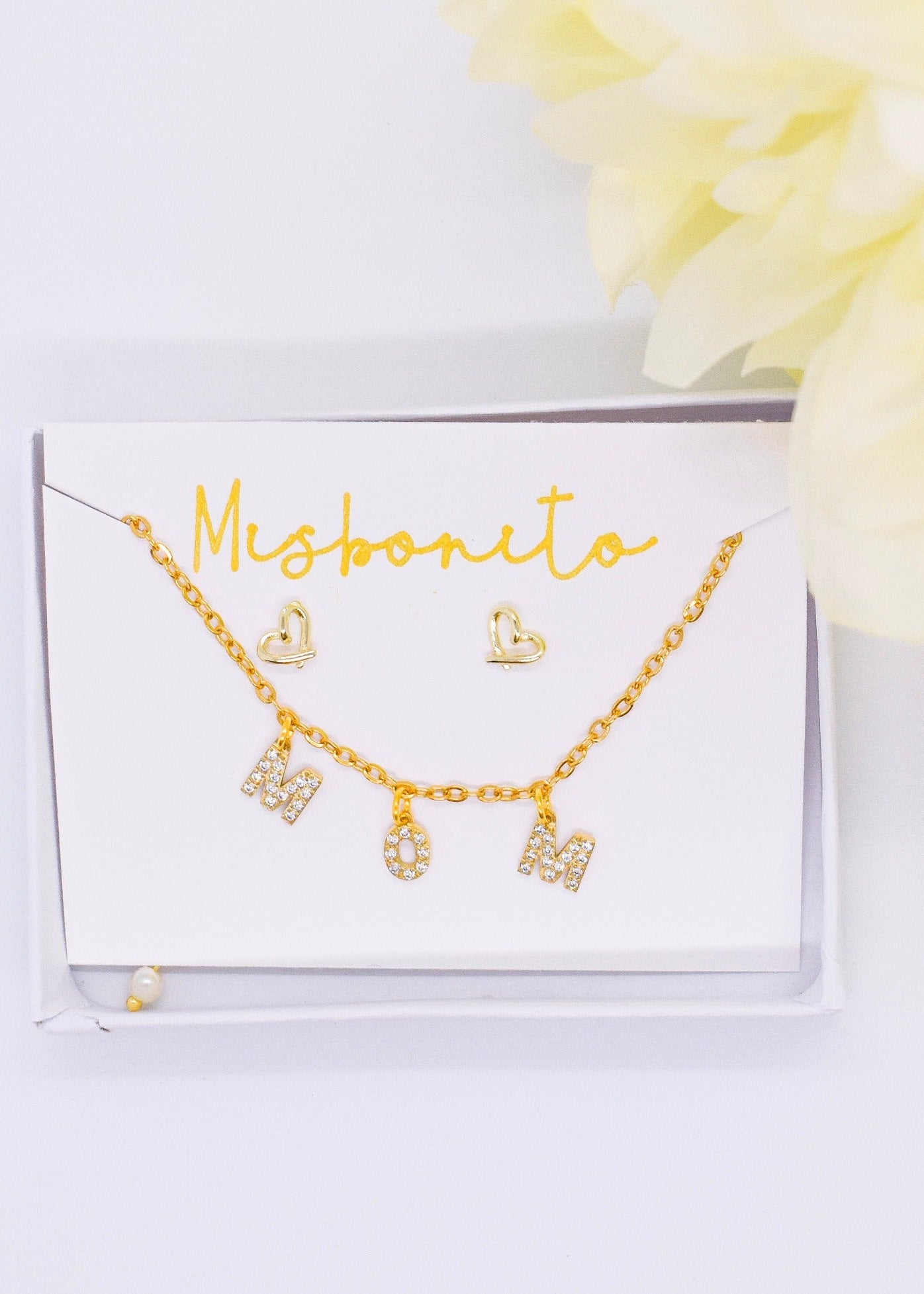 mom strass necklace