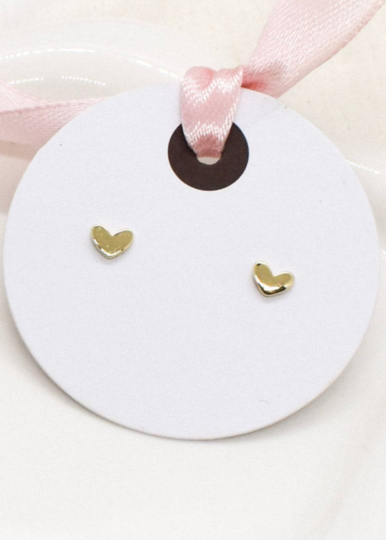 stud heart earrings hollow full