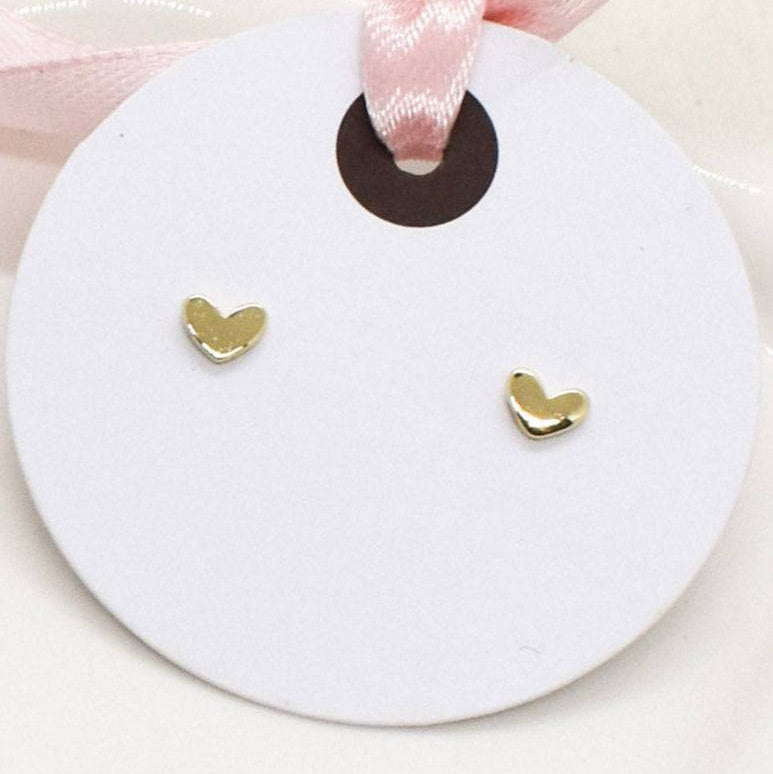 stud heart earrings hollow full