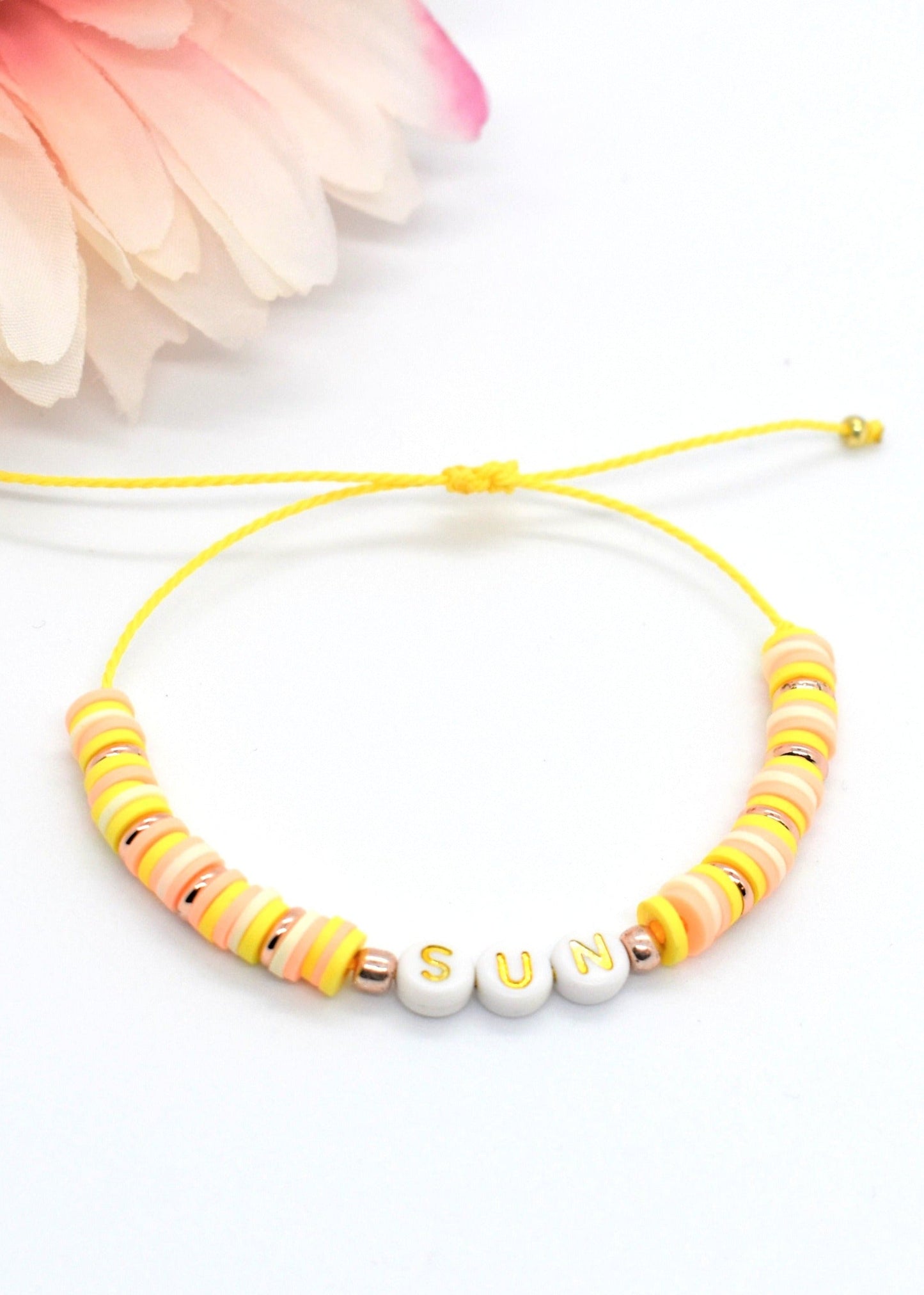 Sun heishi beads bracelet