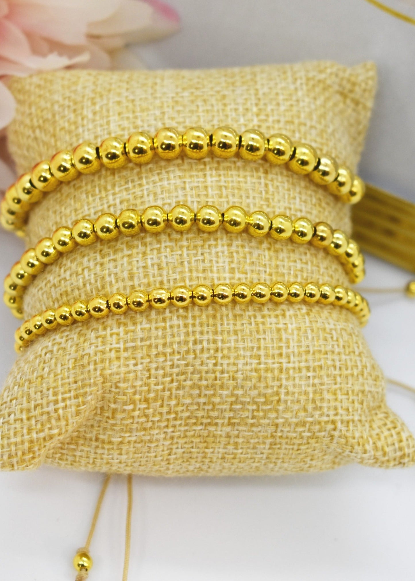 Golden beads bracelets