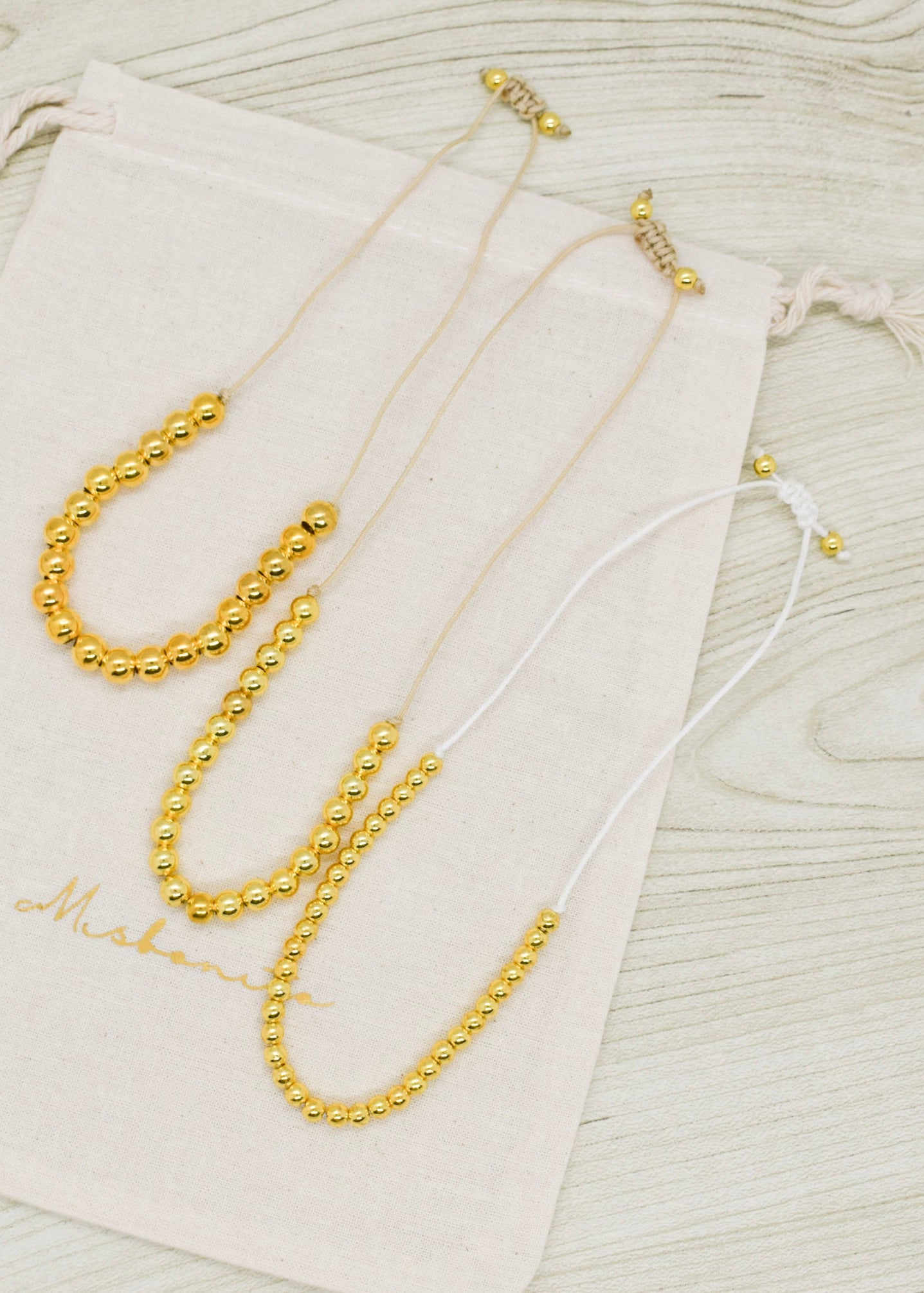 trio golden bracelets