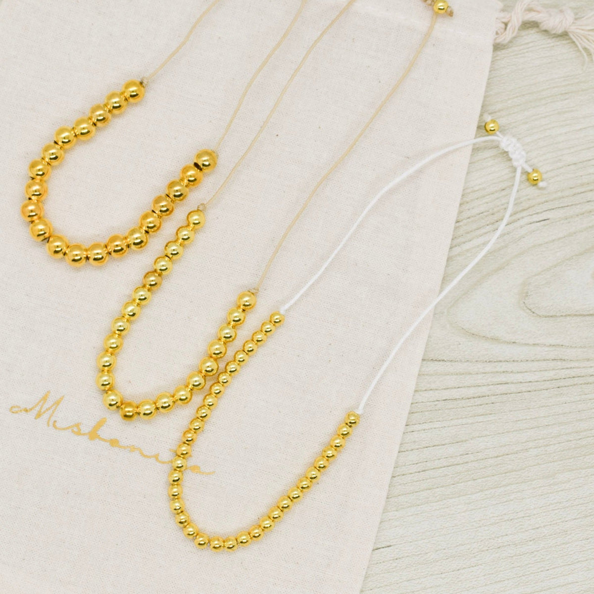 trio golden bracelets