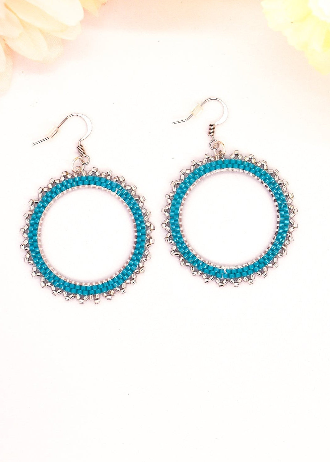 turquoise hoops