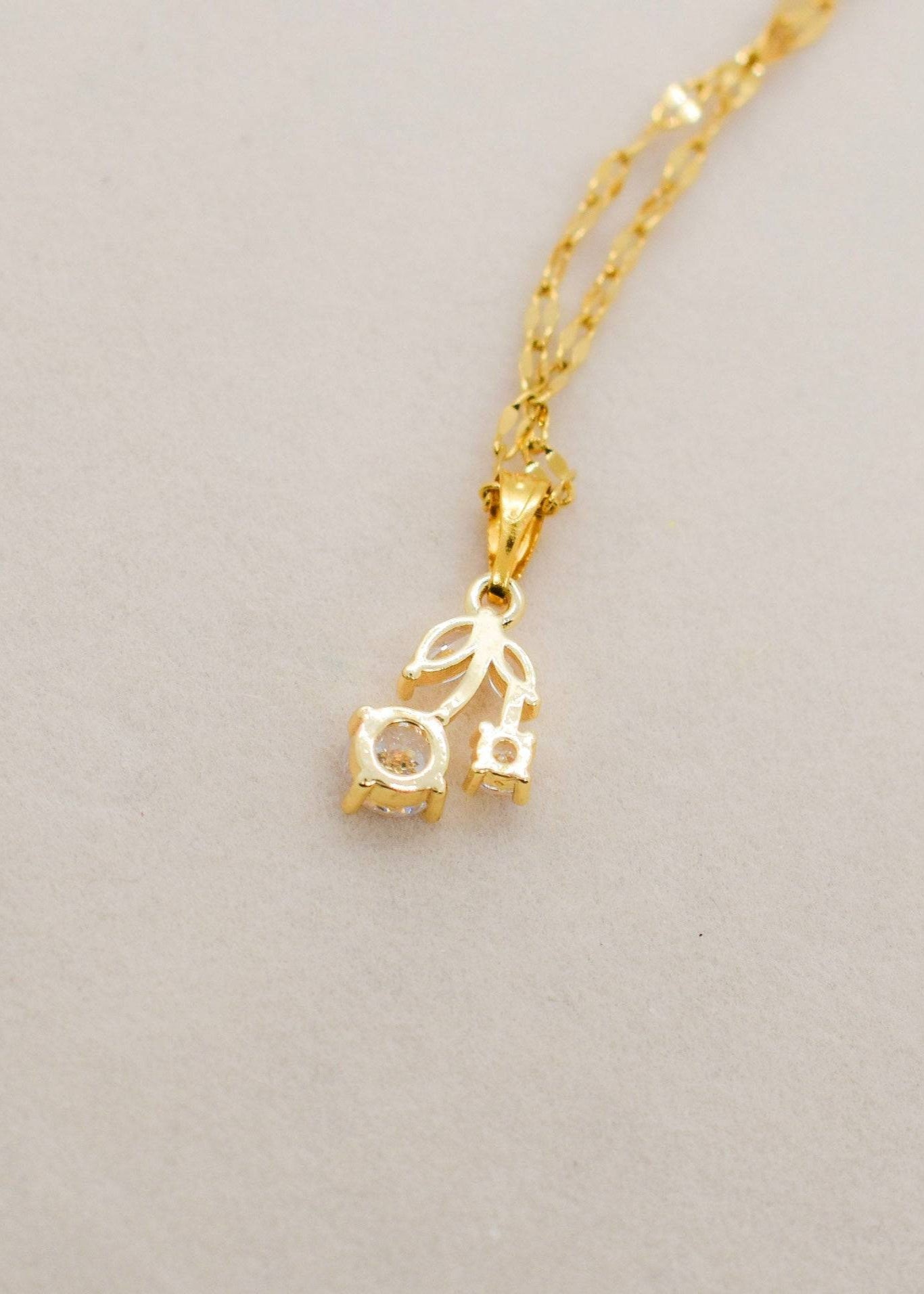 white cherrys necklace