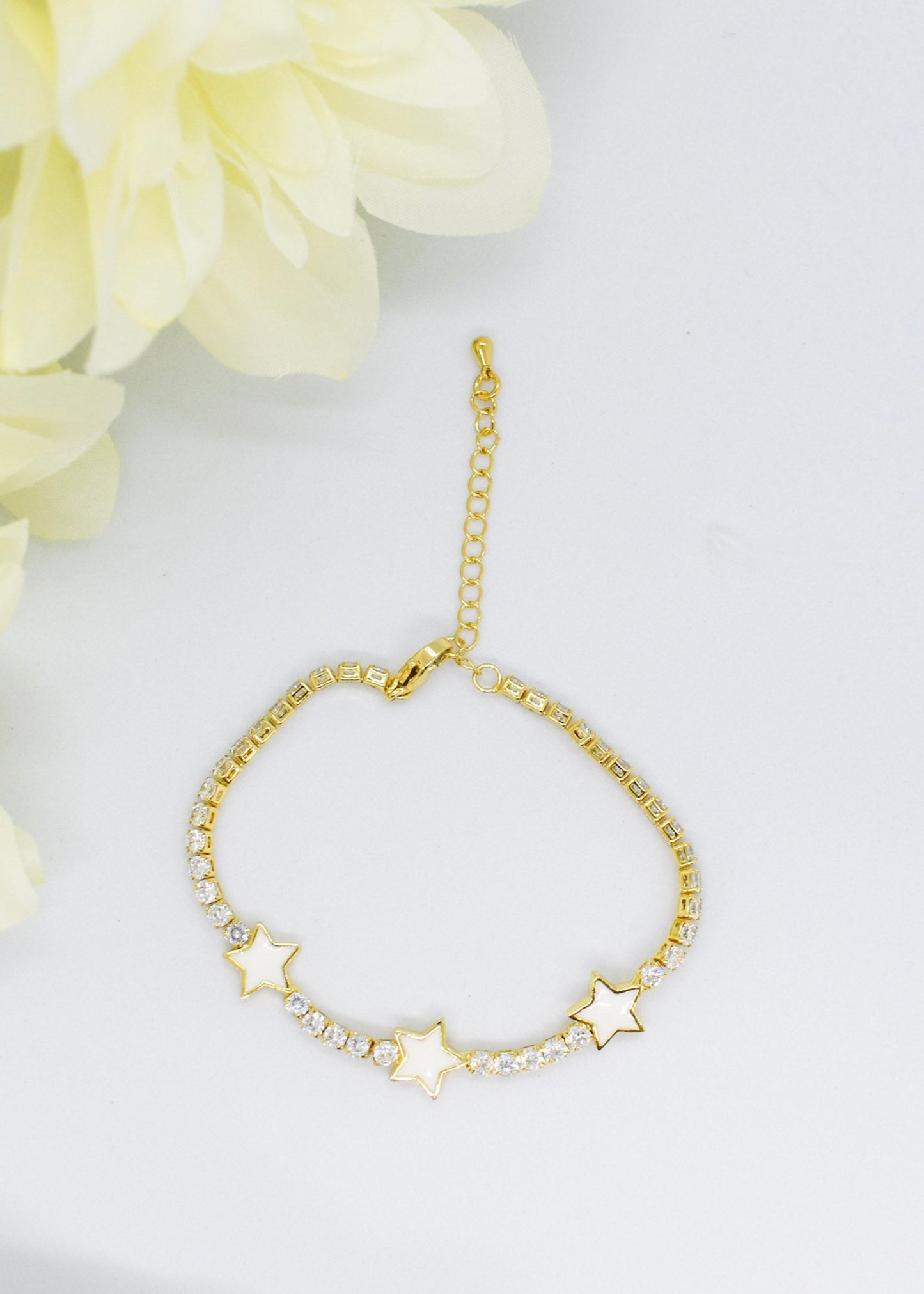 white stars and strass bracelet