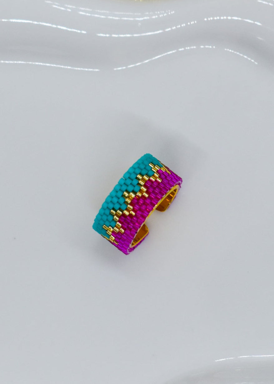 zigzagturquoise rings