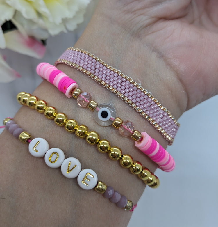 Pink bracelets