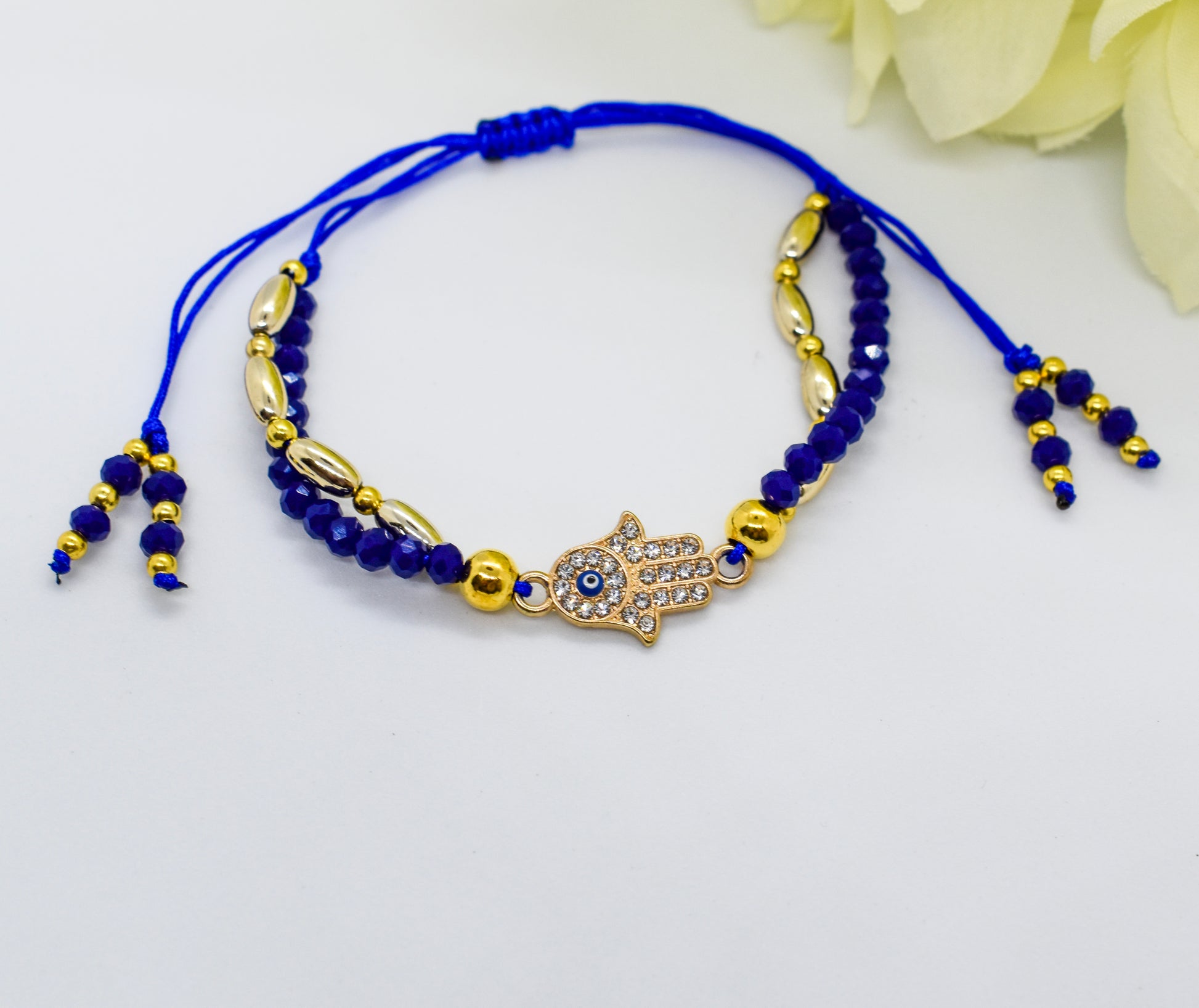 hamsa hand crystal bracelet