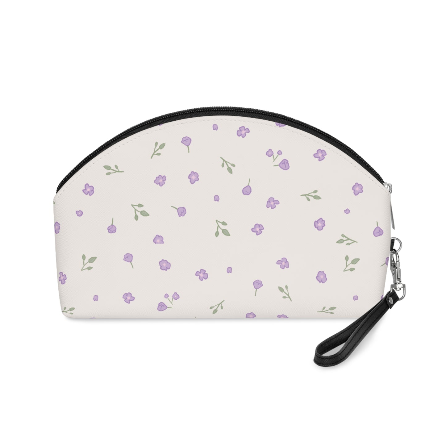 Makeup Bag - Romantic Purple Floral Pattern